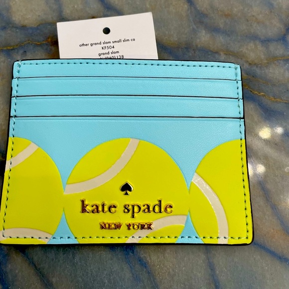 Kate Spade Grand Slam Tennis Small Slim Card Holder ~ NEW! - Picture 2 of 10